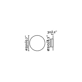 Бра Board черное LED 7W 2700K