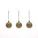 Набор Briam из 3 маленьких золотых декоративных подвесок-шариков