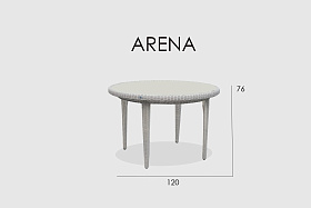 Стол обеденный круглый Arena WHITE WASH 120