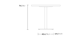 Обеденный стол Net Ø90 мрамор KS6800500