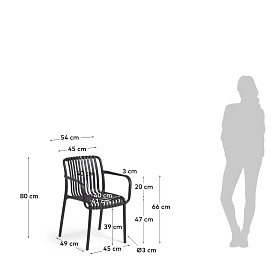 Садовый стул Isabellini в черном цвете