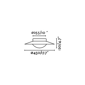 Плафон Side 20W золотой