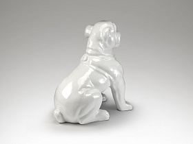 Фигурка большая White Bulldog белая