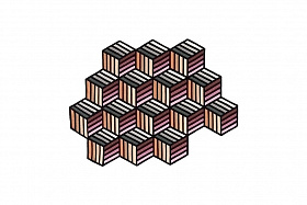 Ковер Parquet Hexagon Orange 153x203