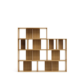 Litto набор из 9 модульных полок из шпона дуба 202 x 114 см