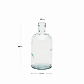 Brenna Ваза из 100 % переработанного прозрачного стекла 19 см
