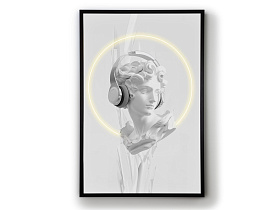 Картина Busto белый LED 80X120