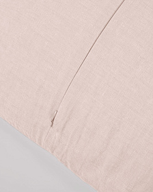 Розовый чехол для подушки из хлопка и льна Eirenne 45 x 45 см