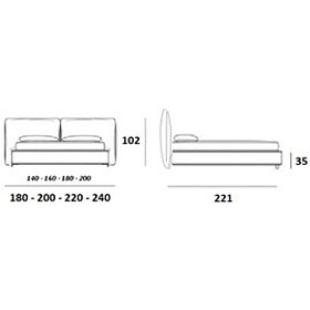 Кровать с подъемным механизмом Pam 180*200 ткань Austin 13 кат. 5