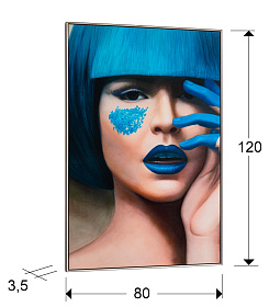 Постер Blue 80x120 холст