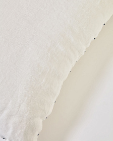 Чехол на подушку из 100% льна Elmina, белый цвет 45 x 45 см