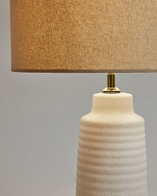 Mijal Керамическая настольная лампа с белой отделкой
