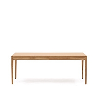 Раздвижной стол Lenon из натурального массива дуба и шпона 200(280)x90