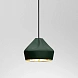Подвесной светильник Pleat Box 24 темно-зеленый / золотой