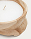 Maelia Свеча в деревянном подсвечнике с натуральной отделкой Ø 25 см