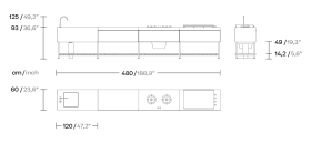 Кухонная база Quadruple Kettal KSA605400 / KSA606100