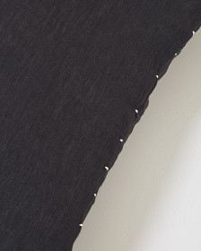 Elmina Чехол для подушки из 100% льна черного цвета 45 x 45 см