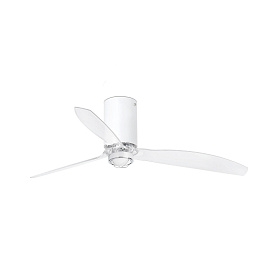 Потолочный вентилятор Mini Tube Fan мат. белый/прозрачный 128 см