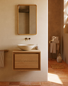 Kenta Мебель для ванной из массива тика с натуральной отделкой, 60 x 45 см