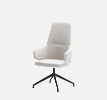 Кресло со средней спинкой Binar EXECUTIVE 4-спицевое алюминиевое поворотное основание