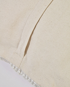 Хлопковый чехол для подушки Aima бежево-белый 45 x 45 см