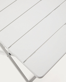 Стол садовый складной Torreta из алюминия с белой отделкой 70 x 70 см
