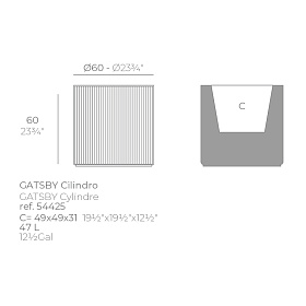 Кашпо Gatsby cylinder ø60x60