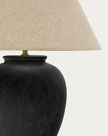 Керамическая настольная лампа Mercadal с черной отделкой