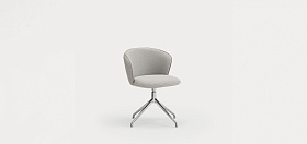 Поворотный стул Add хром/светло-серый
