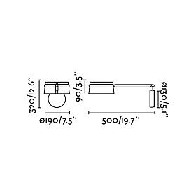 Бра с шарнирным кронштейном Loop черный