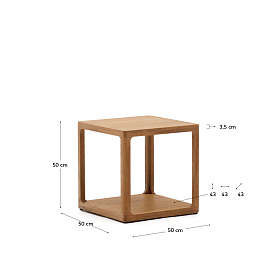 Maymai Приставной столик из массива дуба 50 x 50 см