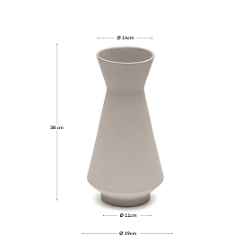 Monells Керамическая ваза бежевого цвета 38 см