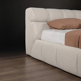 Кровать с подъемным механизмом Wanda 180*200 ткань Loop 2 cream (Textil Nova)