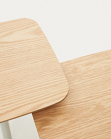 Набор Watse из 2 квадратных столиков из шпона дуба и матового белого металла