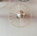 Бра Wheel 30 cm золотой + цоколь 5 cm золотой