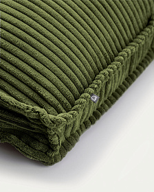 Подушка Blok из вельвета зеленого цвета 50 x 60 см