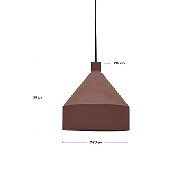 Peralta Подвесной светильник из металла с терракотовой окраской Ø 30 см