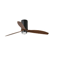 Потолочный вентилятор Mini Tube Fan мат. черный / деревянный
