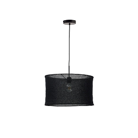 Подвесной светильник Mariela из льна с черной отделкой Ø 50 x 30 см