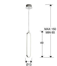 Подвесной светильник Colette 1L хром