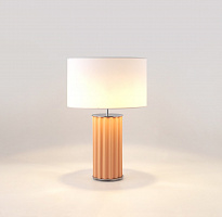 Настольная лампа Sonica хромированный металл + белый абажур 801011/36