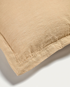 Rut Чехол на подушку из бежевого льна и хлопка 45 x 45 см