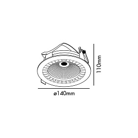 Встраиваемый светильник Mini Optic CRI95 17 белый