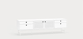 Тумба под ТВ Punto 2D4Dr белая