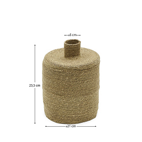 Ваза Salinas из натуральных волокон с натуральной отделкой 30 см