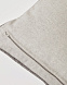 Чехол для подушки Alcara белый с серой каймой 45 x 45 см