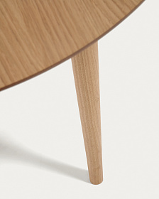 Oqui Раздвижной стол из шпона дуба и массива дерева 90 (170) x 90 см