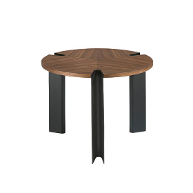 Приставной стол 2117/MH2206B из орехового дерева и черной стали