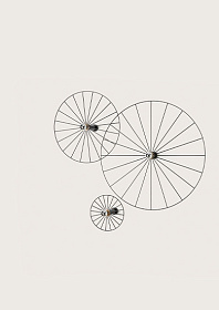 Бра Wheel 90 cm хром + цоколь 25 cm хром