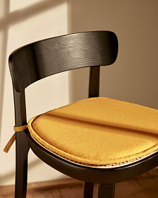 Romane Подушка для стула горчичного цвета 43 x 43 см
